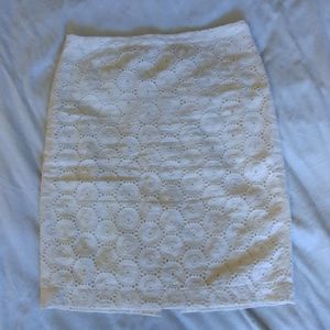 EUC Ann Taylor Lace Embroidered Skirt 12